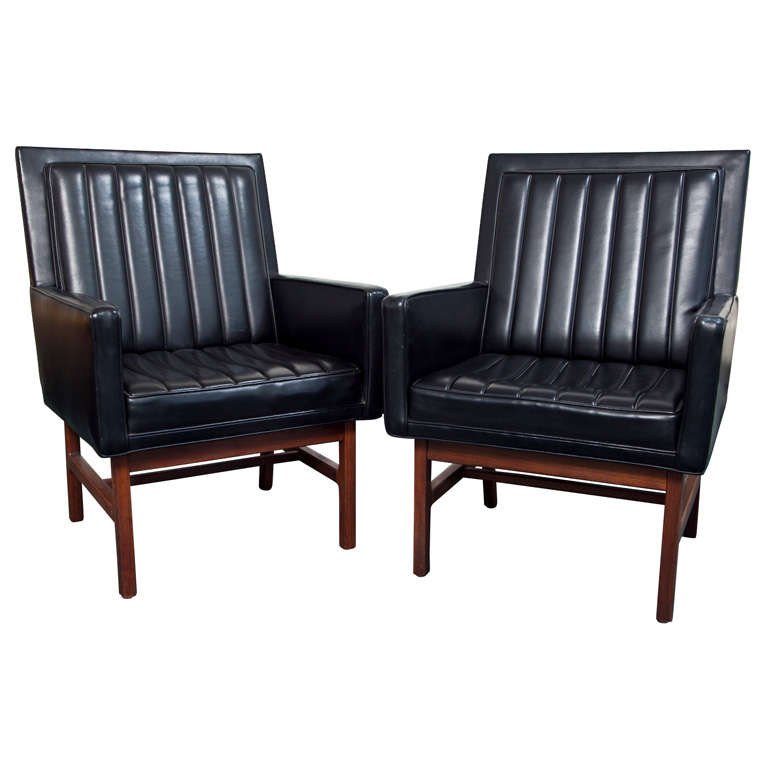 Thayer Coggin Institution Arm Chairs By Milo Baughman