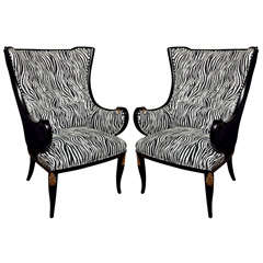 Hollywood  Regency Bergere  Chairs