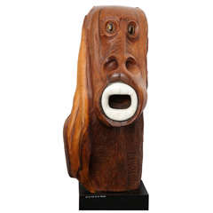 1970s Modernist Carved Wood Sculpture by WP Katz 7
