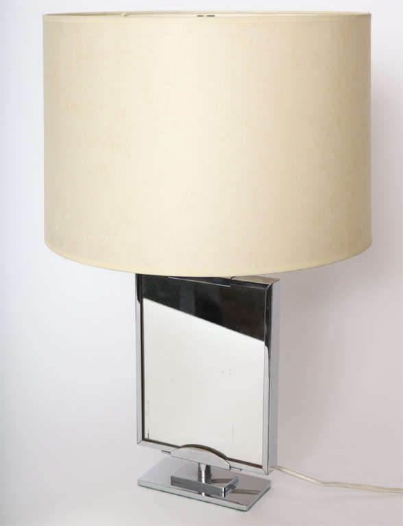 Table Lamp Art Deco double sided mirror and picture frame 1930's In Good Condition For Sale In New York, NY