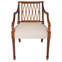 George III Style Mahogany Arm Chair