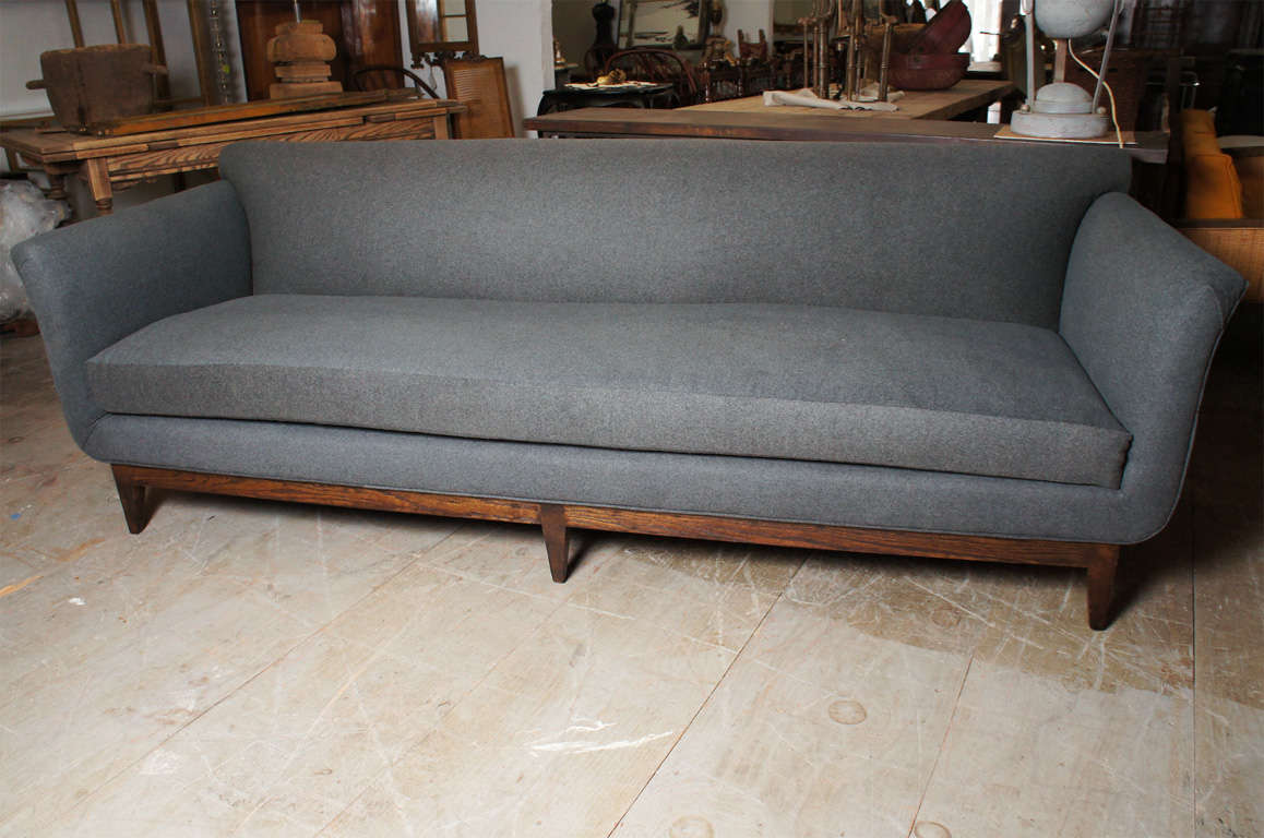 Grey Flannel Sofa at 1stDibs flannel couch, comfortable grey flannel