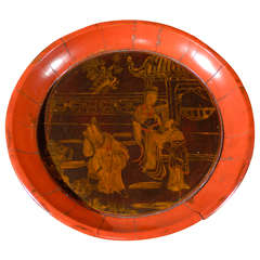 Chinoiserie Chinese Wooden Serving Piece 6