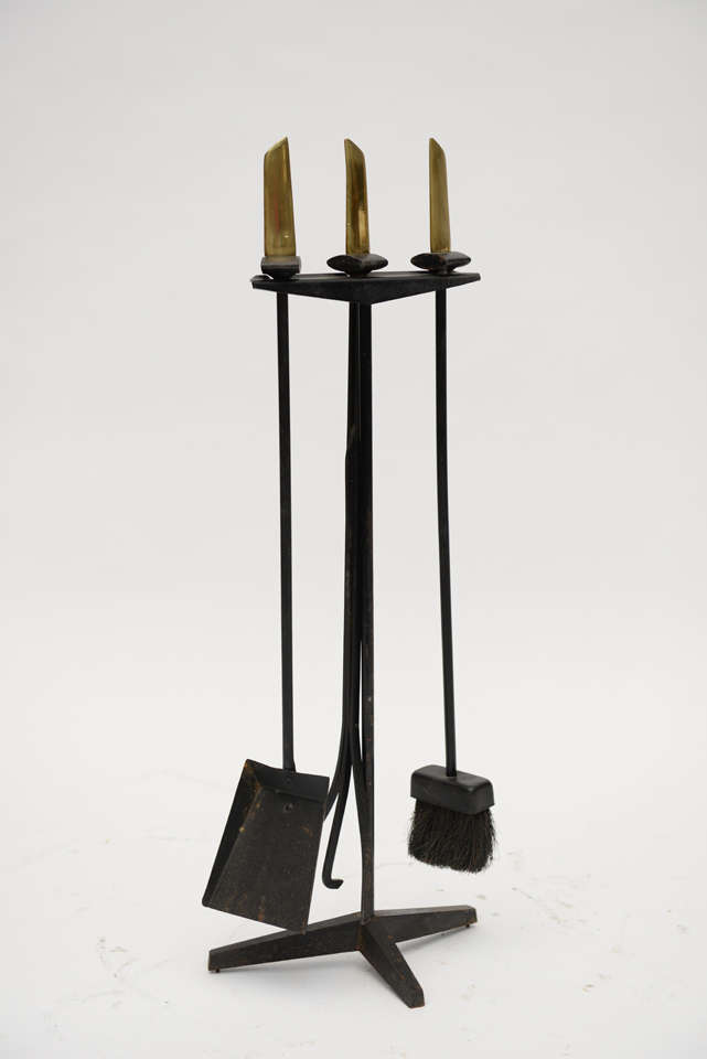 Donald Deskey, komplettes Vintage-Kamin-Set im Angebot 2