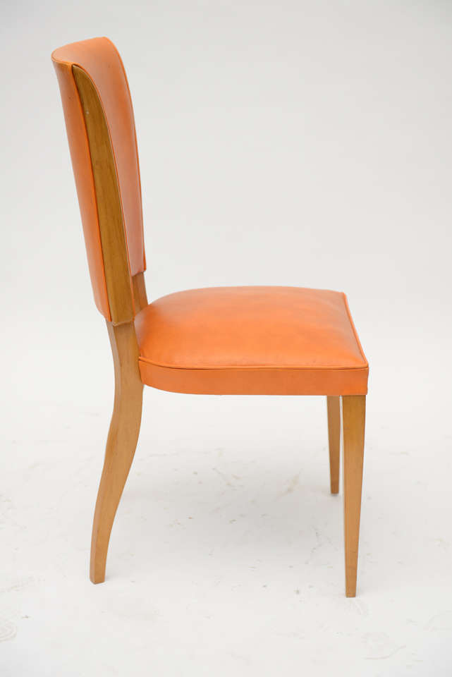 Set of Eight (8) French Oak Dining Chairs For Sale at 1stDibs