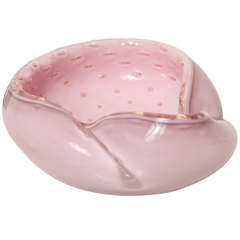 Pink Murano Glass Dish
