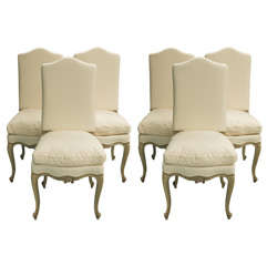 Antique Set of Six 19th Century Louis XV Dining Chairs
