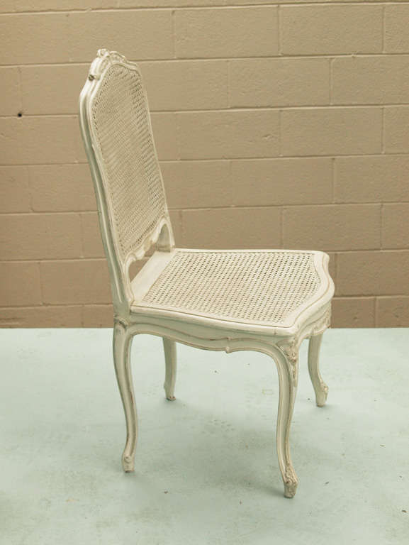 Louis XV  style caned dining chairs 6