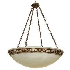 Vintage Glass Dish Light