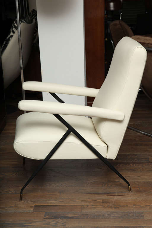 Mid-Century Modern Italian Leather Chair