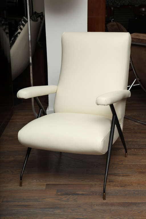 Metal Italian Leather Chair