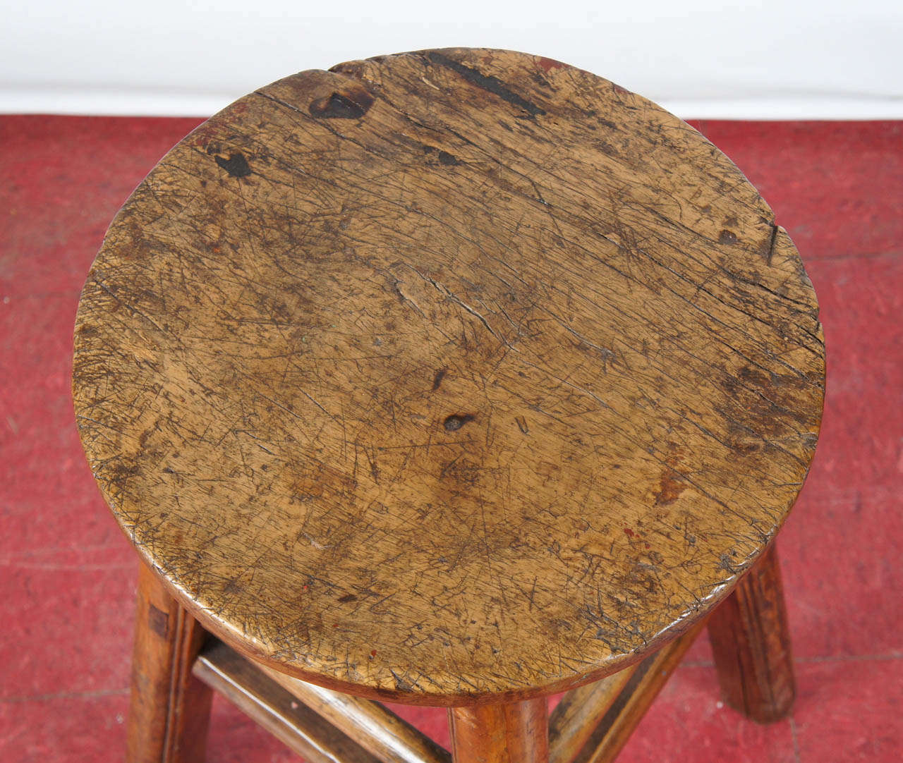 Antique Chinese Country Stool In Excellent Condition In Sheffield, MA