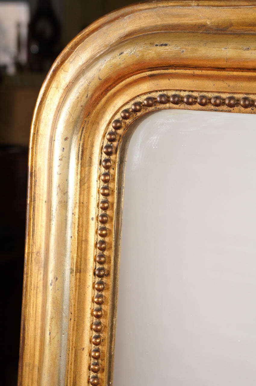 Beaux Arts 19th C. Continental Gilt Wood Mirror