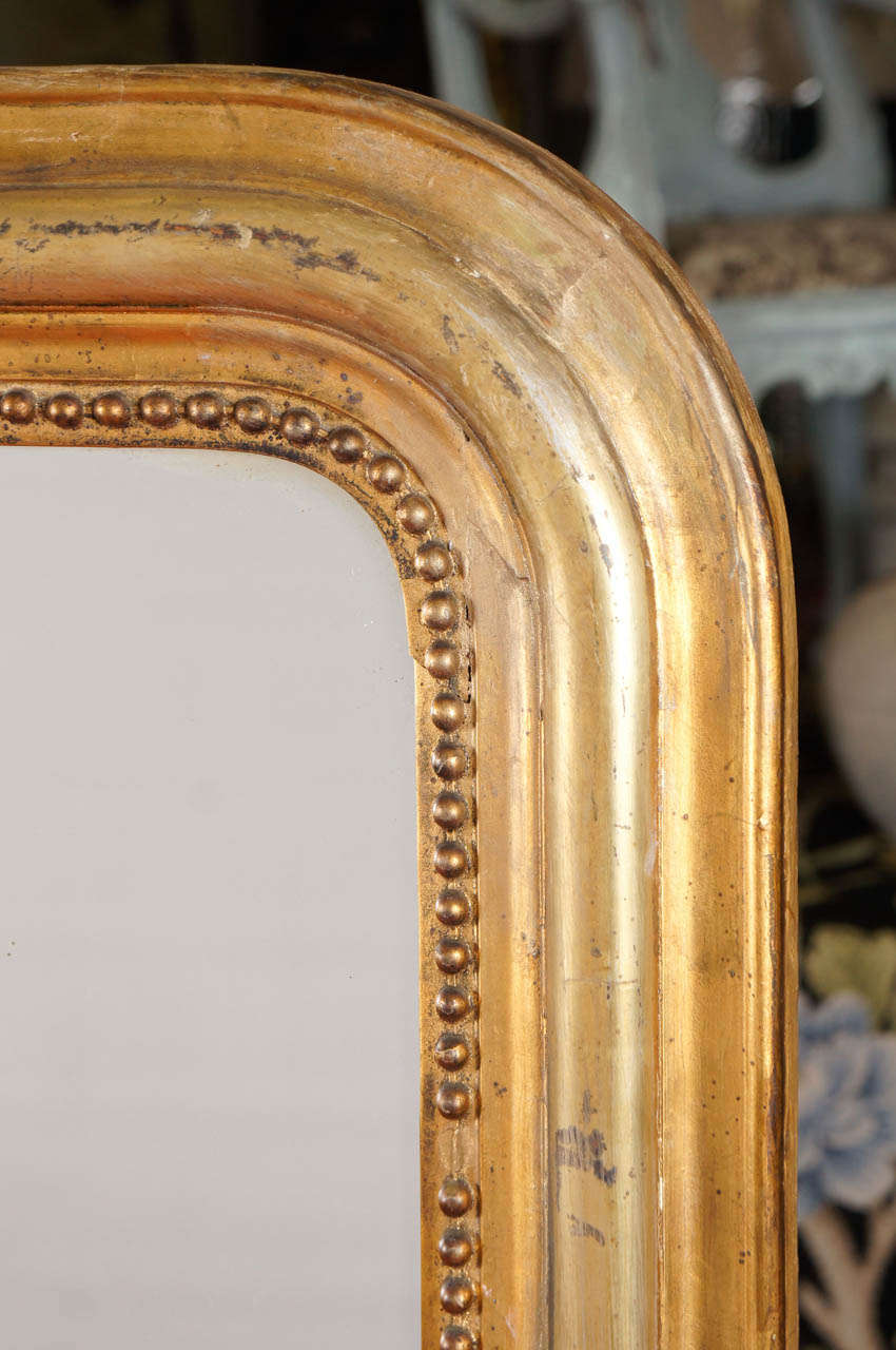 French 19th C. Continental Gilt Wood Mirror