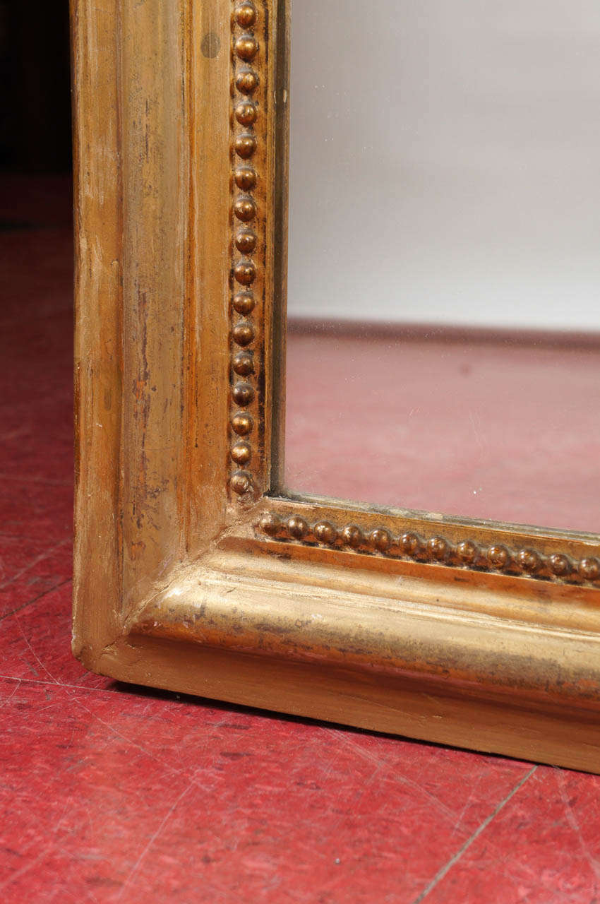 19th C. Continental Gilt Wood Mirror In Good Condition In Sheffield, MA