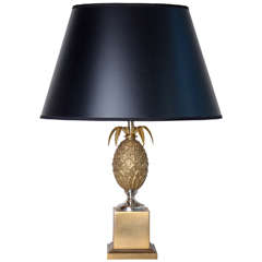 Bronze 1970s Pineapple Lamp