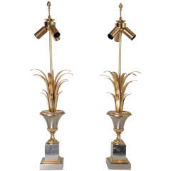 Pair of Large Table Lamps by Maison Charles