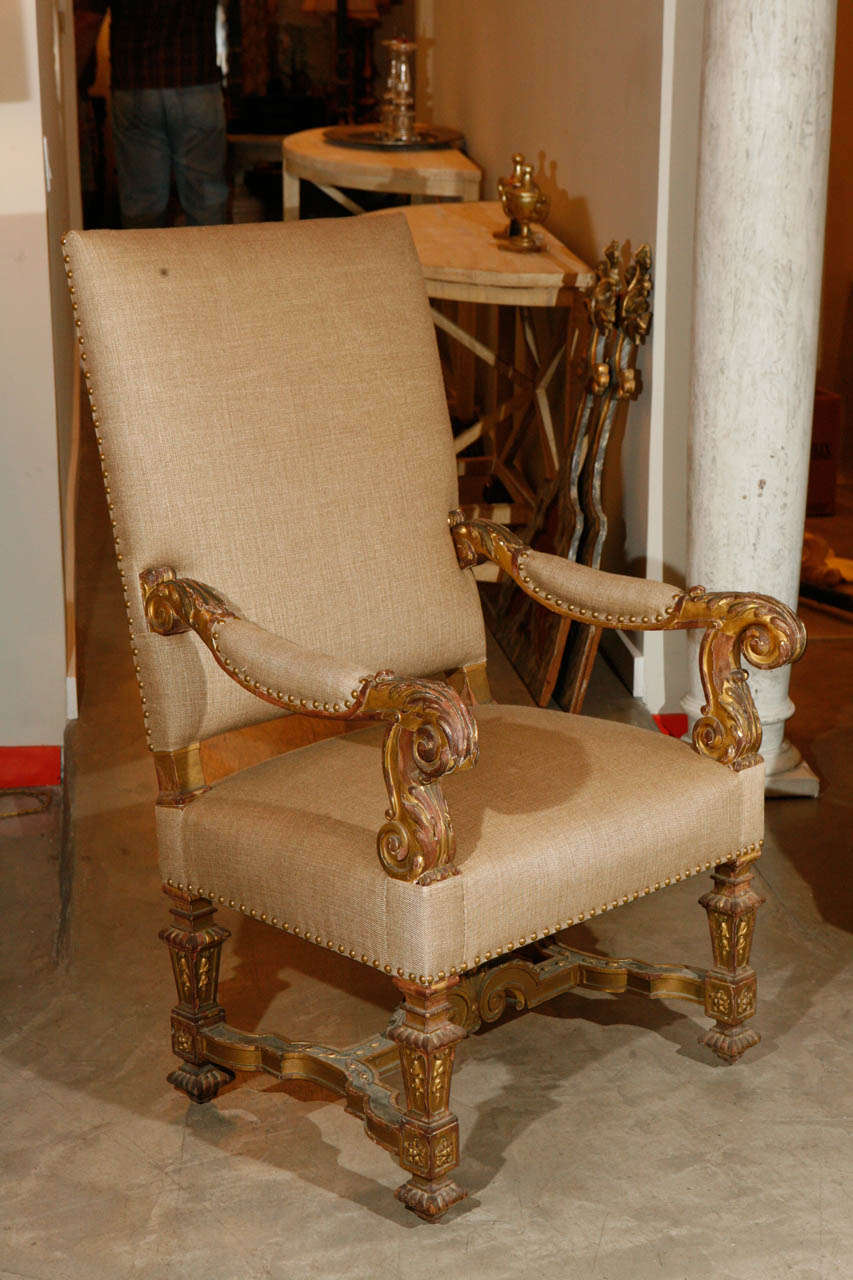 19th C French Arm Chairs In Excellent Condition For Sale In Los Angeles, CA