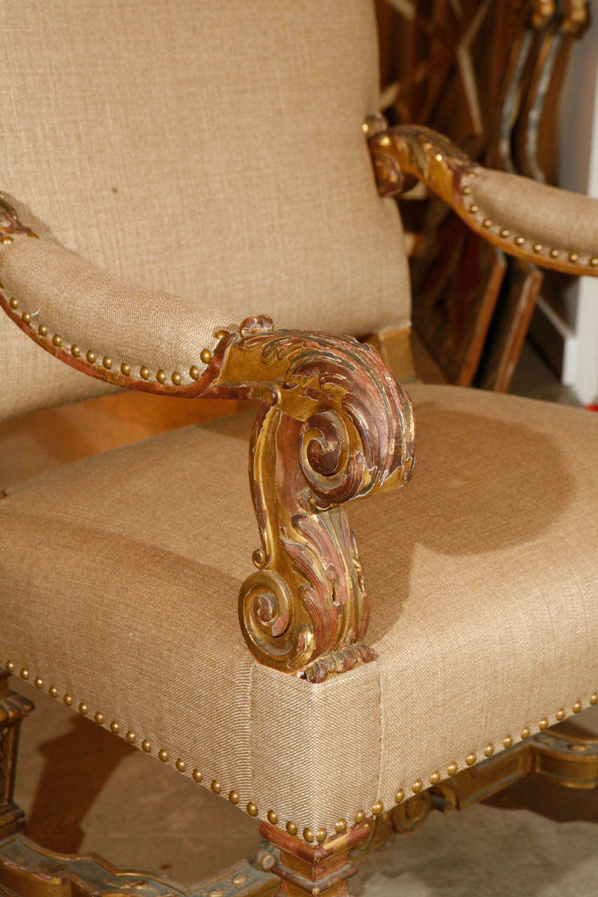 19th Century 19th C French Arm Chairs For Sale