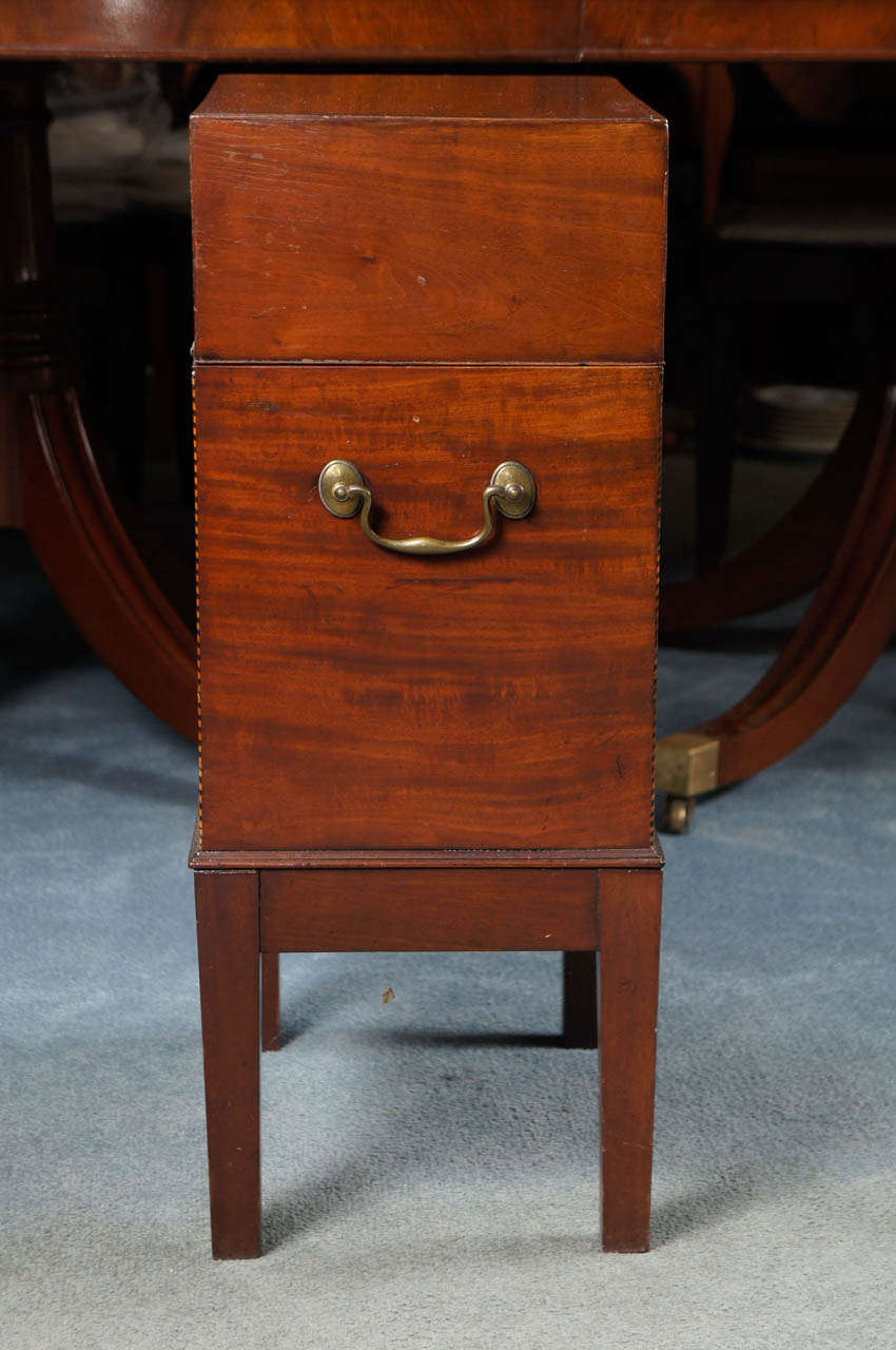 Regency 19th Century English Mahogany Cellarette on Stand