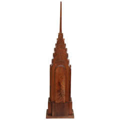 Large Wooden Sculpture of the Chrysler Building