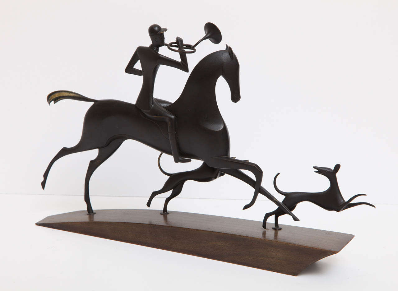 Franz Hagenauer Bronze Hunting Sculpture 1