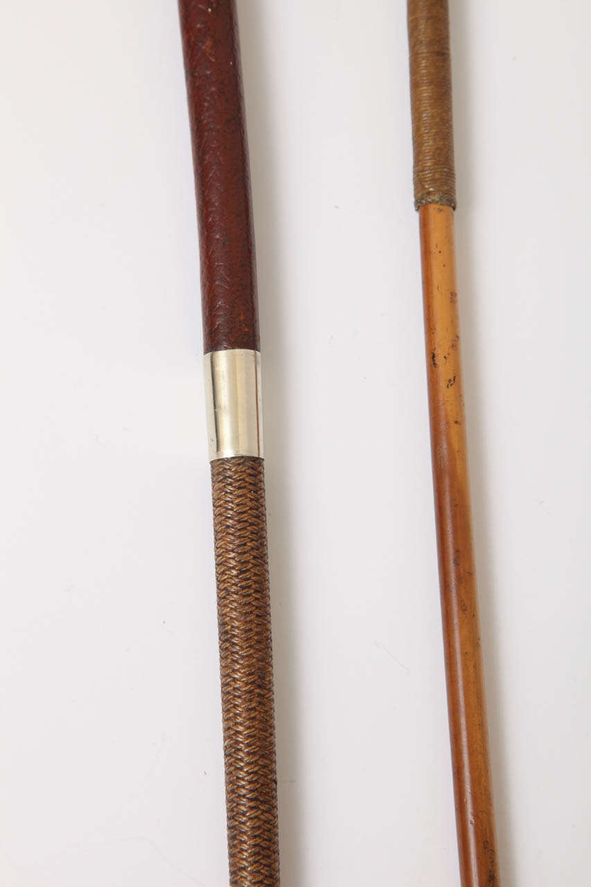 20th Century Rare High Quality Sterling Silver Cat Riding Crop & Children's Riding Crop by Brigg