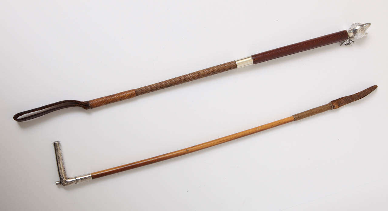 Rare High Quality Sterling Silver Cat Riding Crop & Children's Riding Crop by Brigg 1