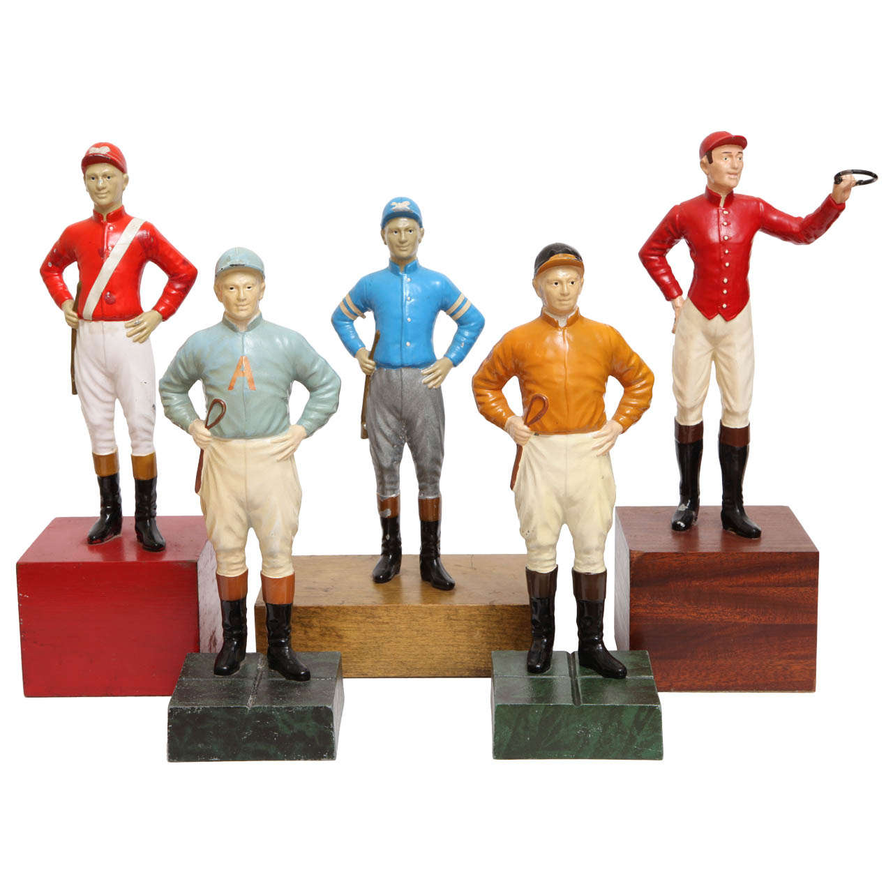 Assortment of Enameled Lawn Jockey Statues