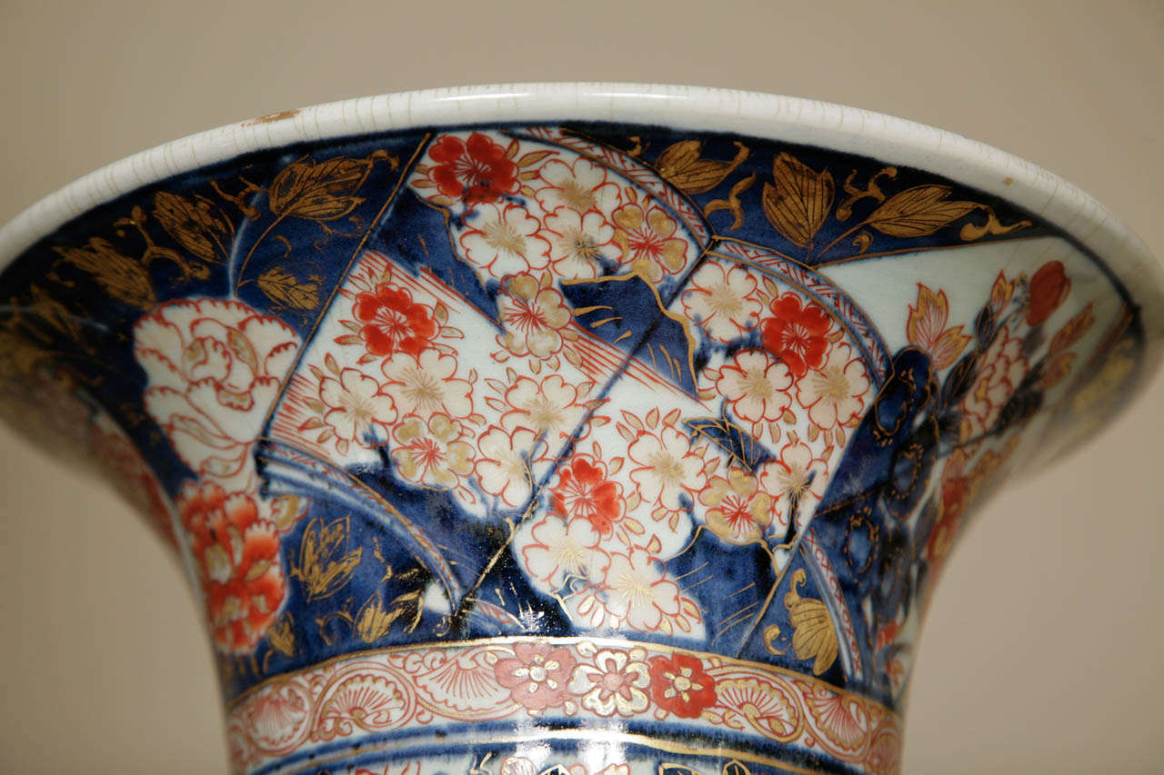 18th Century and Earlier Huge 18th Century Japanese Imari Sleeve Vase