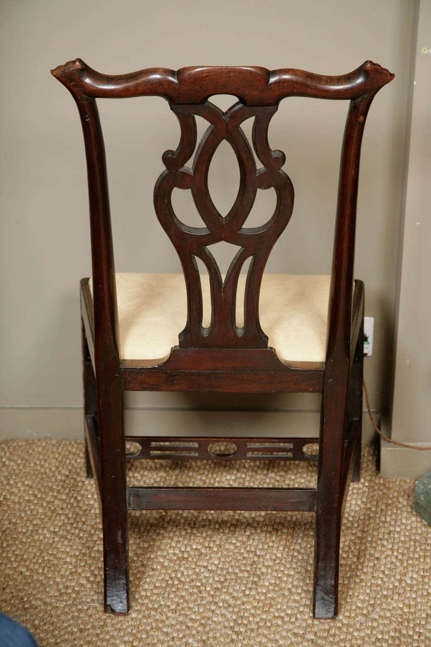 18th Century and Earlier An Unusual Chippendale Period Chinoiserie Fretwork Chair circa 1770
