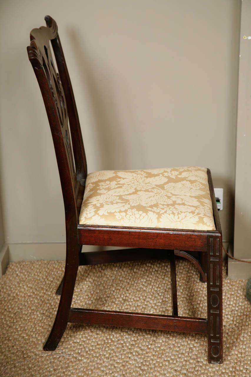 Wood An Unusual Chippendale Period Chinoiserie Fretwork Chair circa 1770