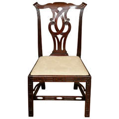 An Unusual Chippendale Period Chinoiserie Fretwork Chair circa 1770