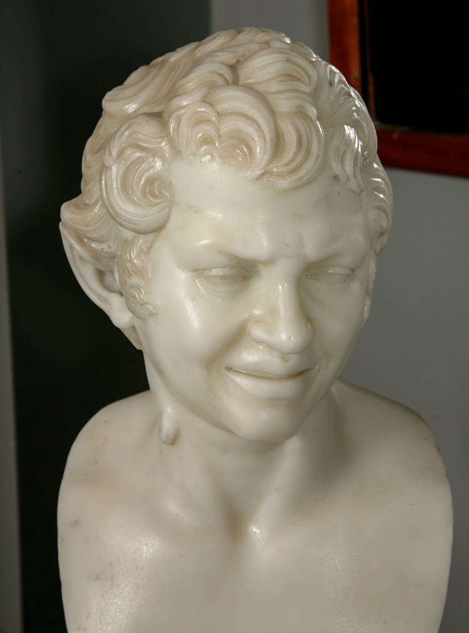 Statuary Marble Bust of the Albani Faun 1