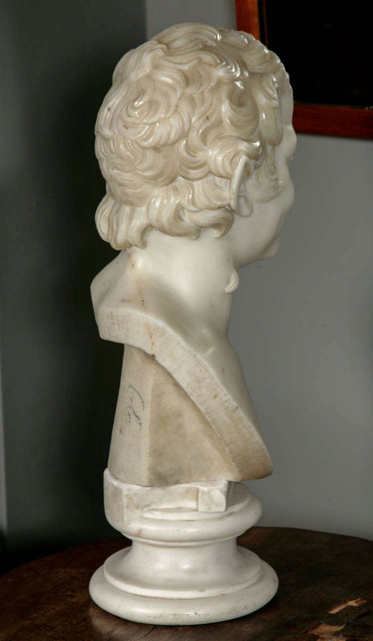 Classical Roman Statuary Marble Bust of the Albani Faun