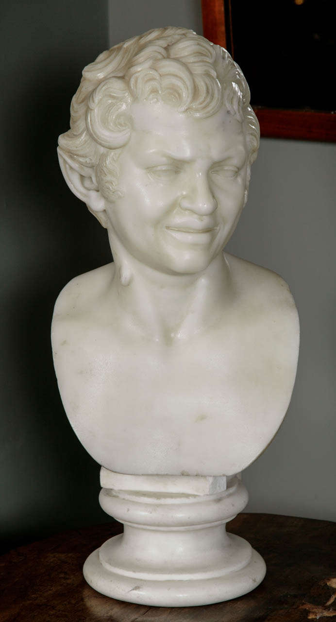 Statuary Marble Bust of the Albani Faun
Roman, 18th century