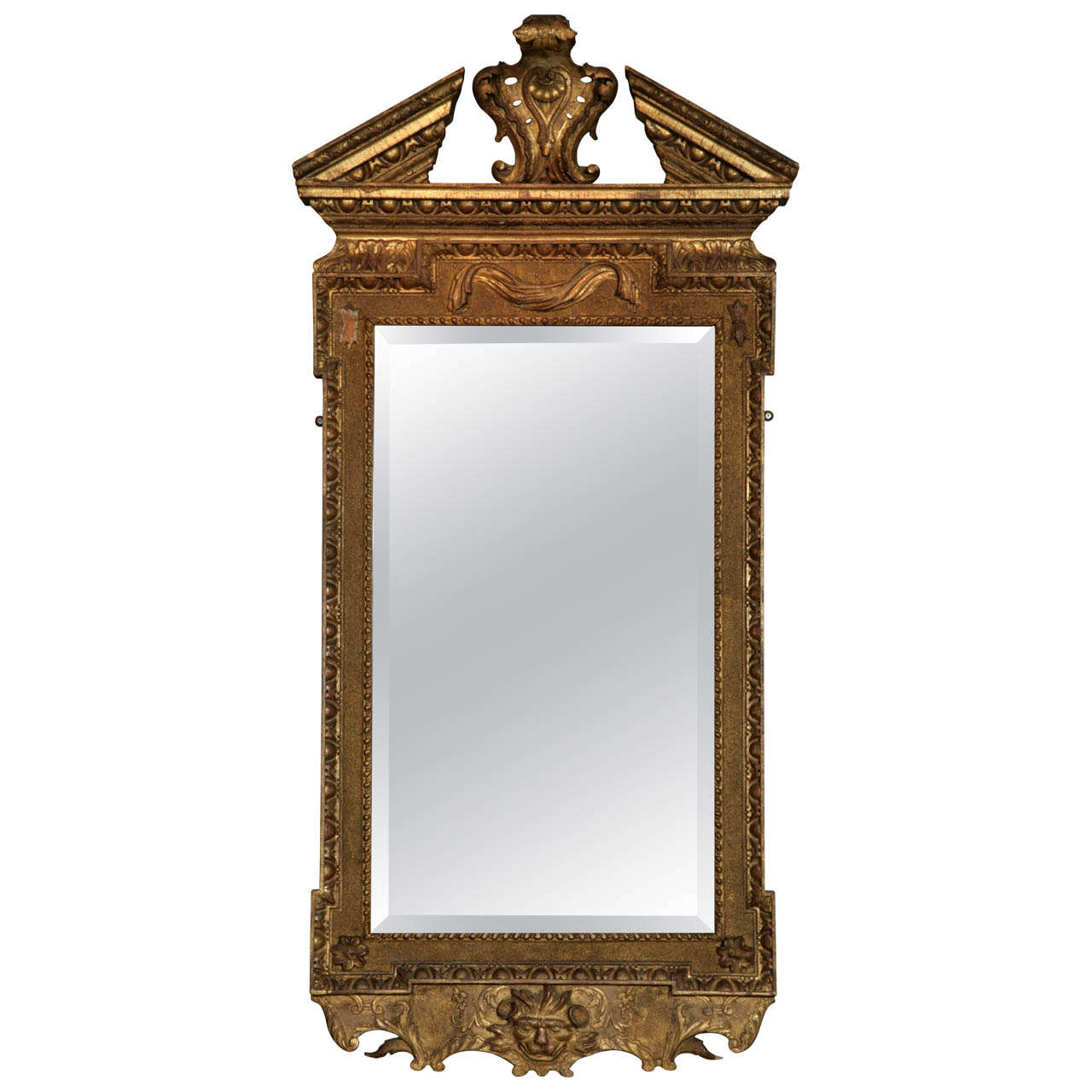 George II.-Pfeilerspiegel aus vergoldetem Holz