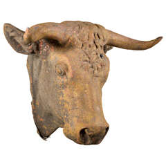 19th Century Extra Large Zinc Tête de Vache