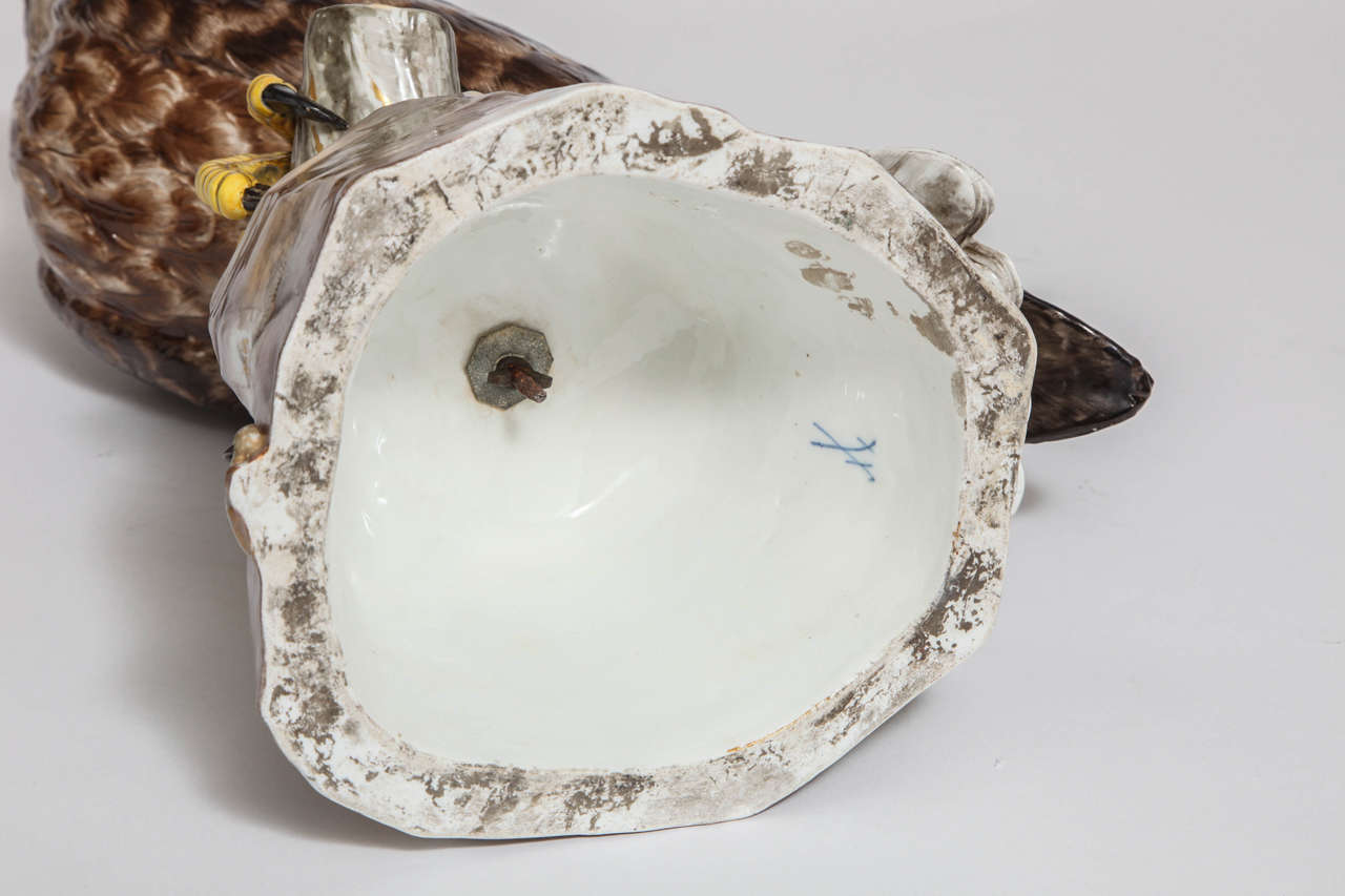 Großes, beeindruckendes und seltenes Meissen Porcelain Modell eines Adlers, um 1880 im Angebot 2