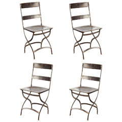 Antique French Folding Bistro Chairs