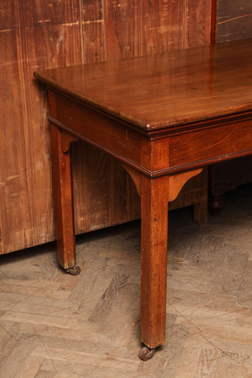 British Cherry Wood Table with Casters