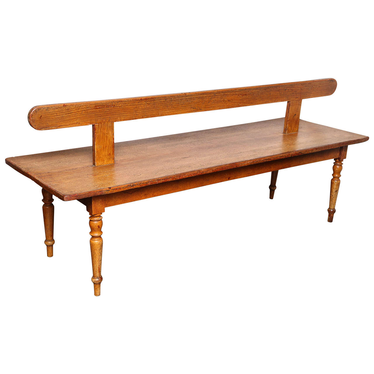 Rare Two-Sided Oak Bench