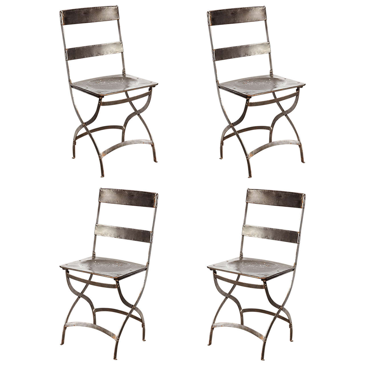 French Folding Bistro Chairs at 1stDibs