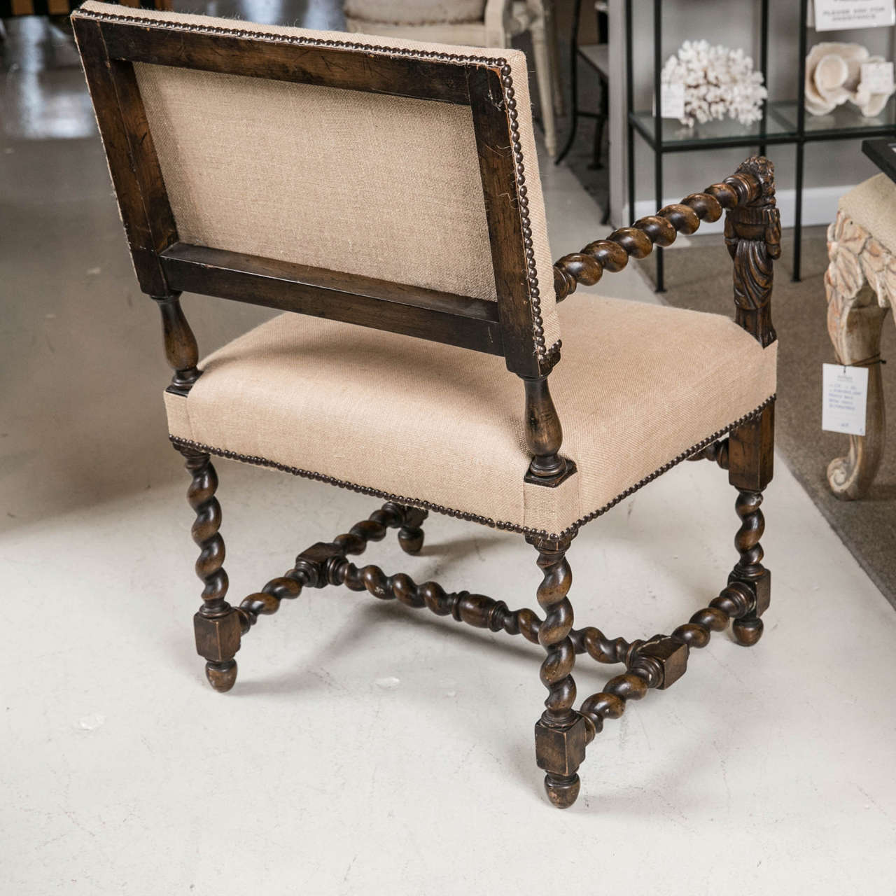 19th Century Italian Hand Carved Side Chair 6