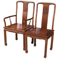 Set of 12 Chinese campherwood Chairs