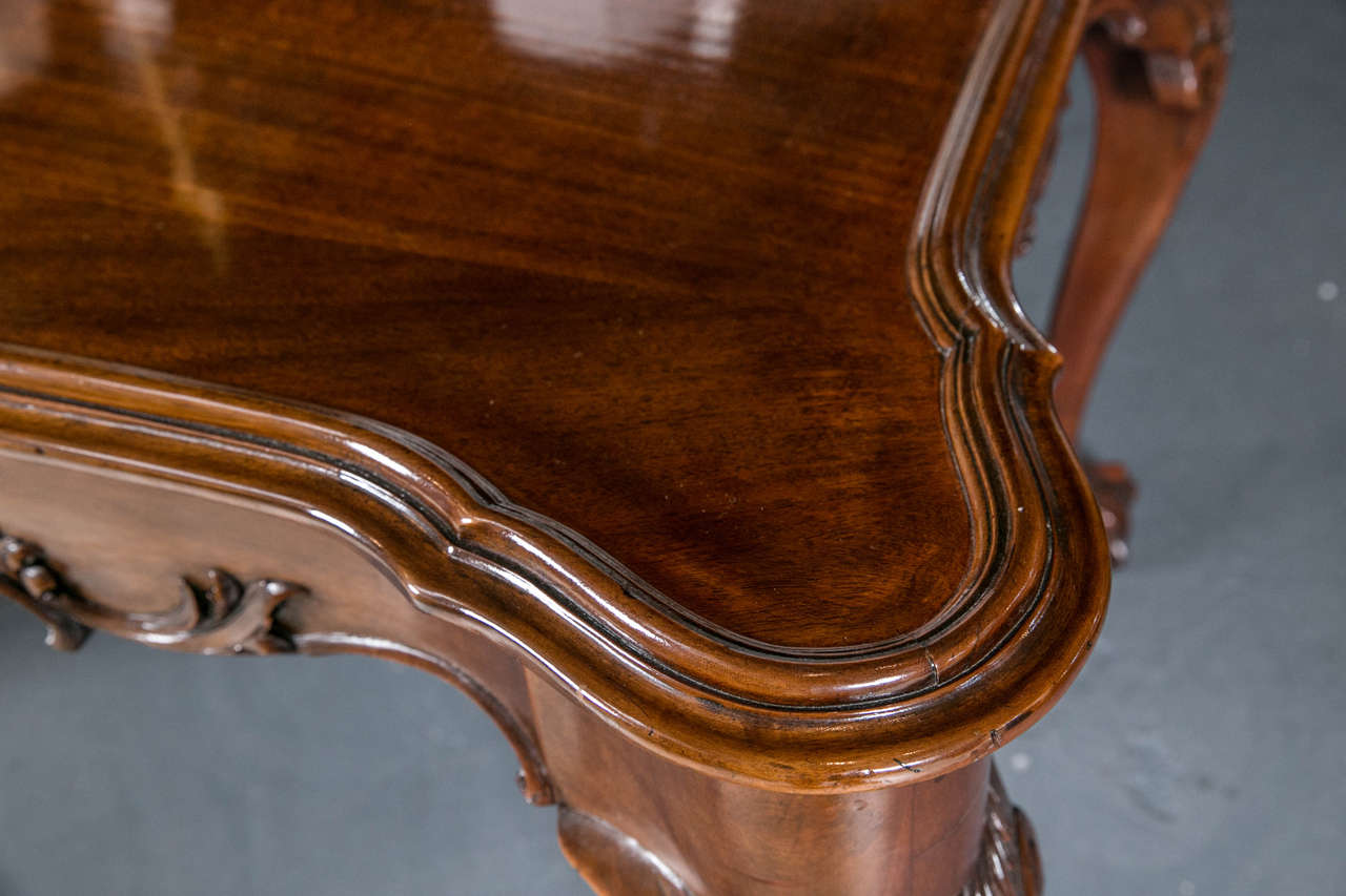 Antique Mahogany Library Hall Table In Excellent Condition In Stamford, CT