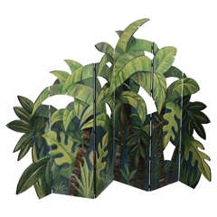 Large Six Paneled Tropical Screen