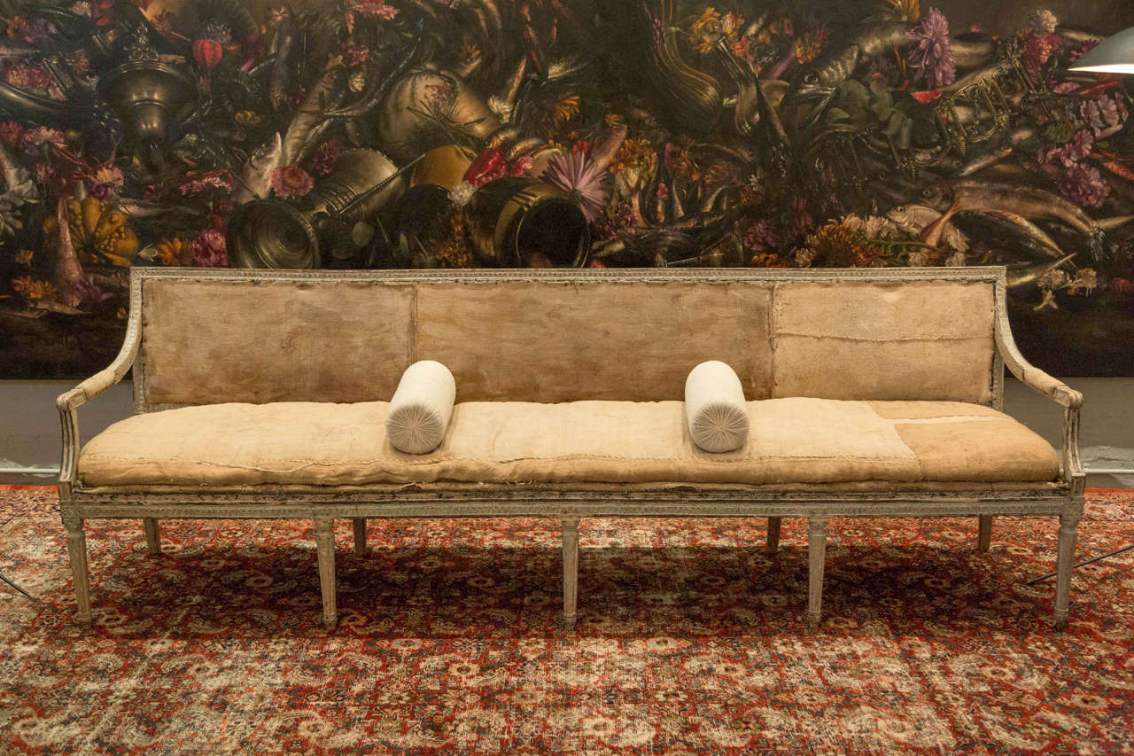 Large Gustavian Sofa, Sweden, 18th Century