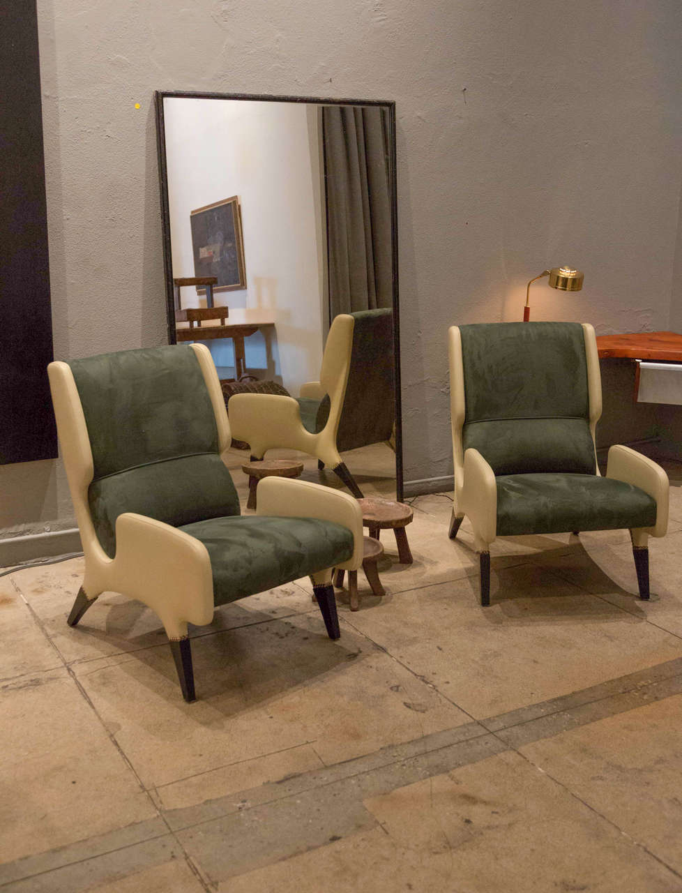 Italian Pair of Gio Ponti Lounge Chairs, Italy, 1964