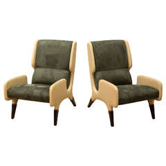 Pair of Gio Ponti Lounge Chairs, Italy, 1964
